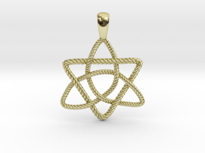 Trinity Knot with Triangle Pendant 3d printed