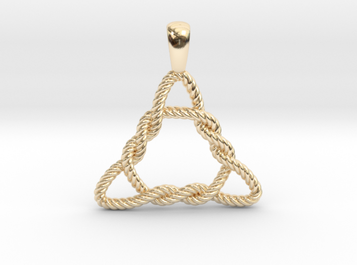 Trinity Knot Twisted Pendant 3d printed