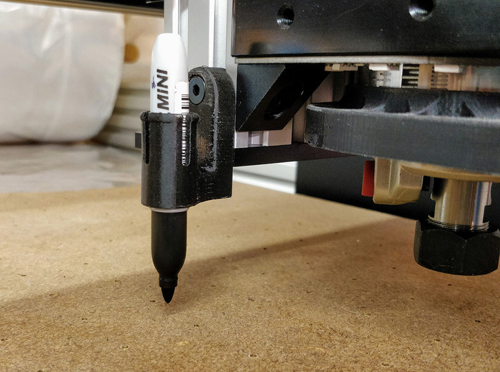 Sharpie Holder for CNC v-slot rail 3d printed 