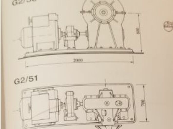 1/96 IJN Electric Deck Winch SET x2 3d printed 