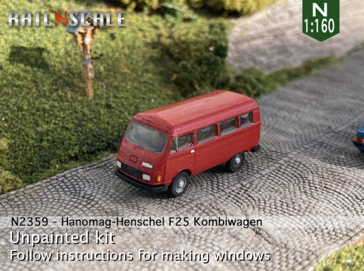 Hanomag-Henschel F25 Kombiwagen (N 1:160) 3d printed 