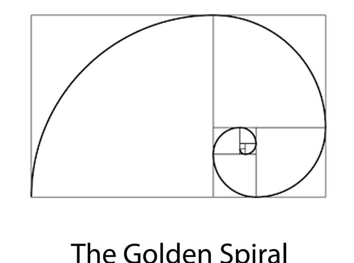 Golden Spiral Pendant - Golden Ratio-Math Jewelry 3d printed 