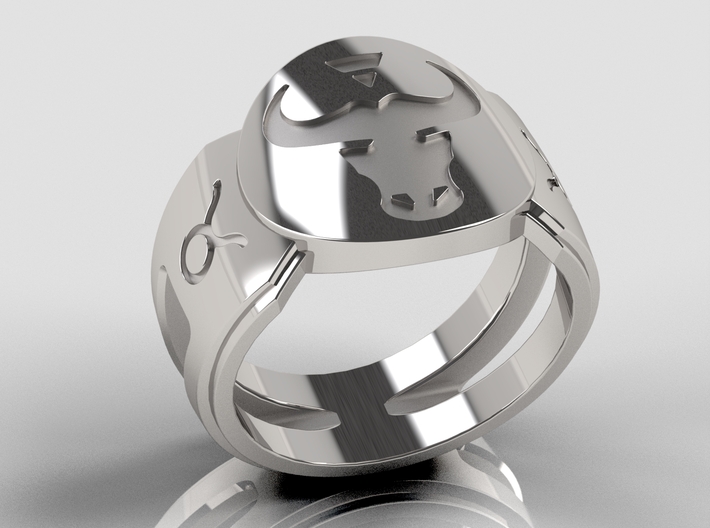 Taurus Signet Ring Lite 3d printed