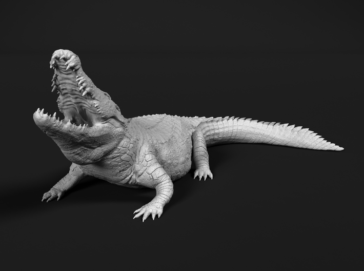 Nile Crocodile 1:72 Lifted head with mouth open 3d printed 