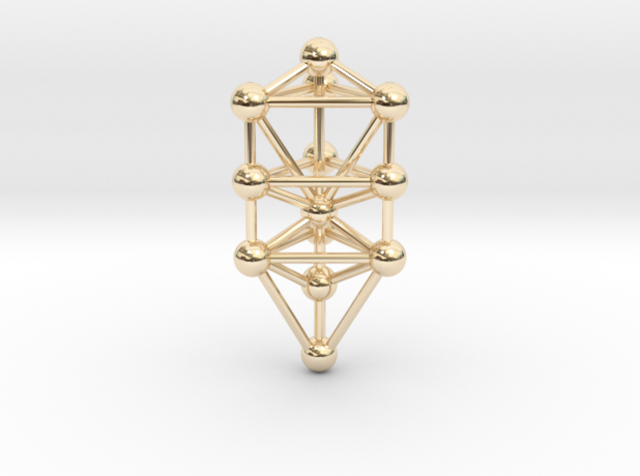 Small Triangular Tree of Life Pendant (no bail) 3d printed