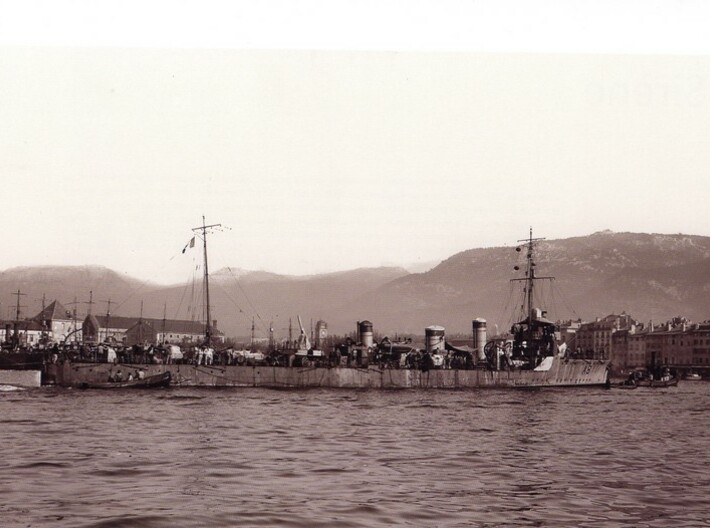 Nameplate Tonkinois 3d printed Arabe-class destroyer, perhaps Tonkinois.