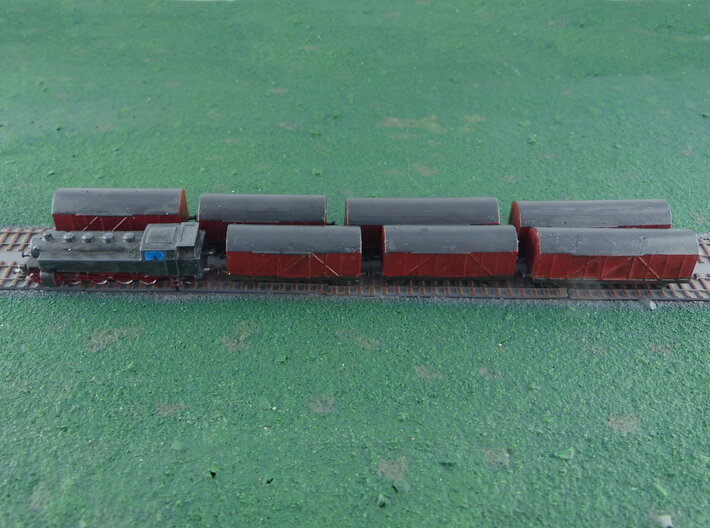 Mixed Freight Train Set 2 1/285 6mm 3d printed