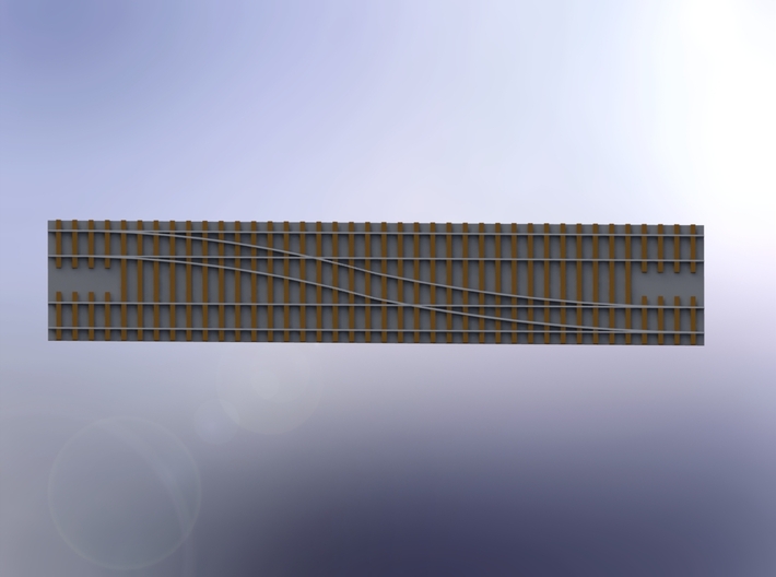 Doubletrack Switch R / Weiche R Doppelgleis 1/285 3d printed