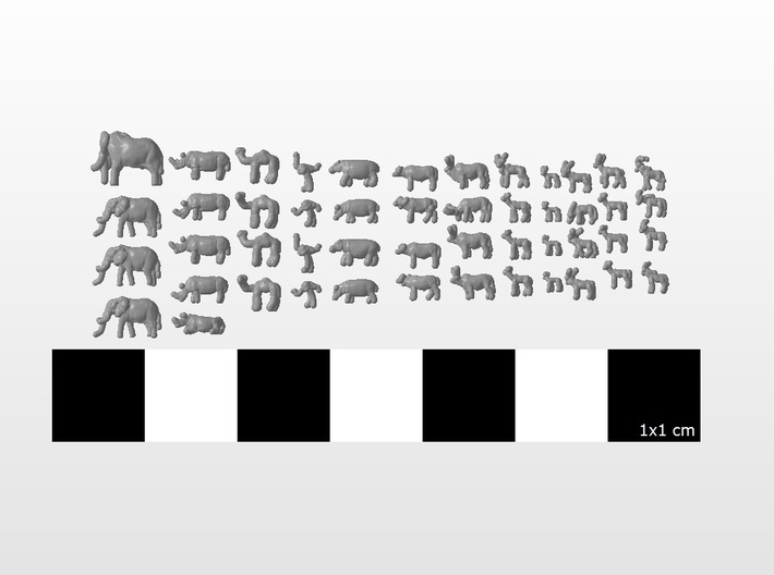 African Set 1:600 forty-nine pieces 3d printed