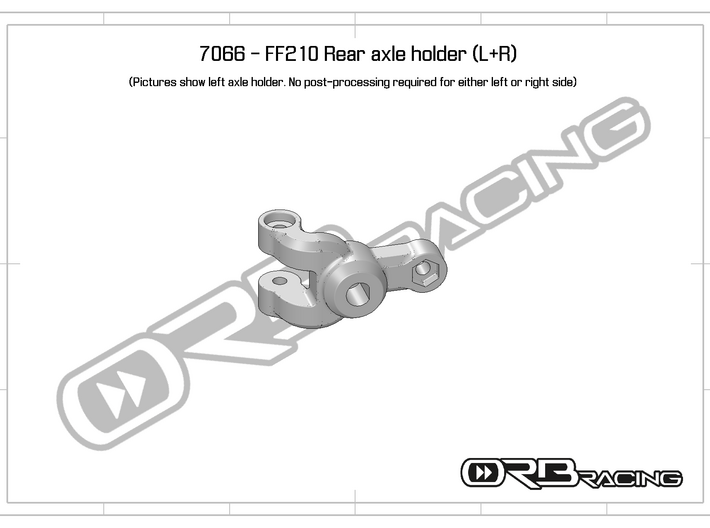 7066 - FF210 Rear Axle Holder 3d printed 