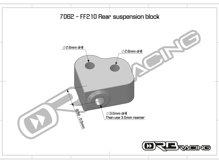7062 - FF210 Rear Suspension Blocks (pair) 3d printed 