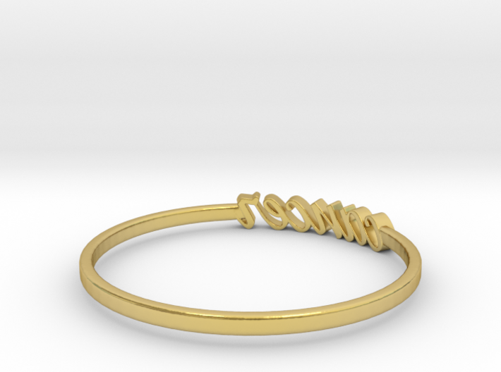Astrology Ring Cancer US6/EU51 3d printed Polished Brass Cancer ring