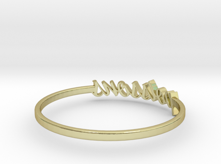 Astrology Ring Poissons US6/EU51 3d printed 18K Yellow Gold Pisces / Poissons ring