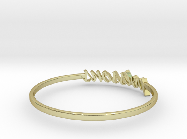 Astrology Ring Poissons US9/EU59 3d printed 18K Yellow Gold Pisces / Poissons ring