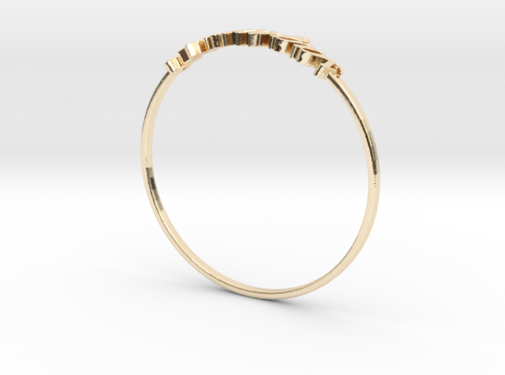 Astrology Ring Sagittaire US11/EU64 3d printed 14k Gold Plated Brass Sagittarius / Sagittaire ring