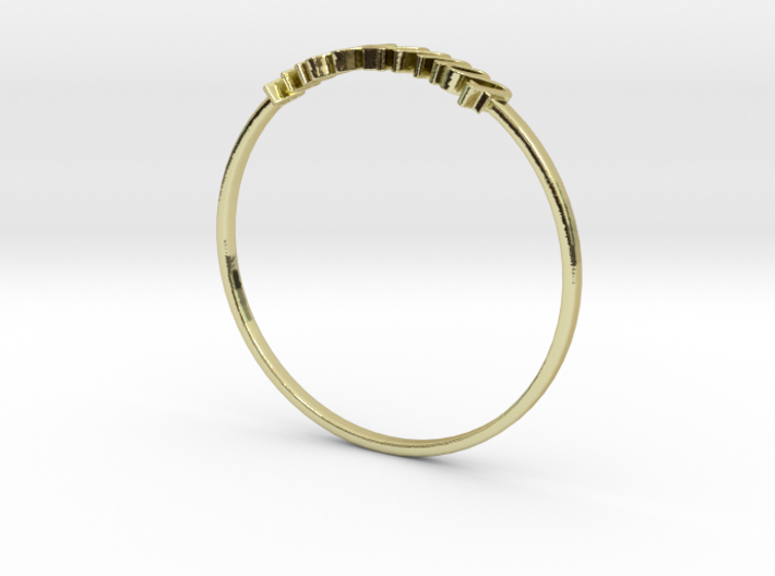 Astrology Ring Taureau US9/EU59 3d printed 18K Yellow Gold Taurus / Taureau ring