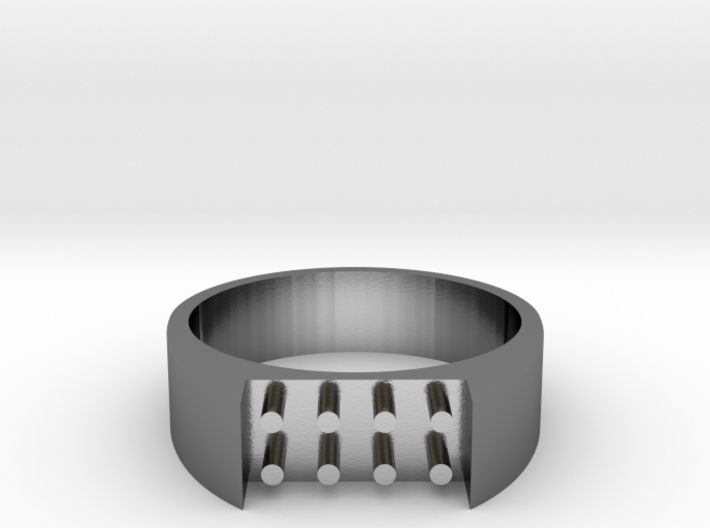 8-bit ring (US7/⌀17.3mm) 3d printed 