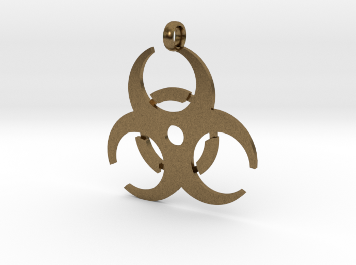 Biohazard necklace charm (simple) 3d printed