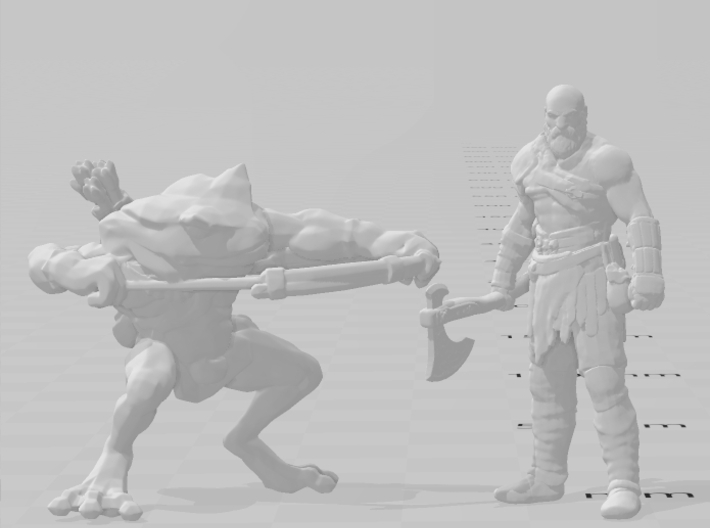 Bullywug Warrior Bow miniature model fantasy games 3d printed 