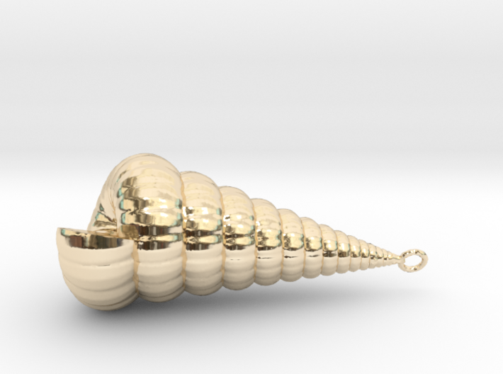Clamshell - Mollusc Shell Charm 3D Model - Pendant 3d printed