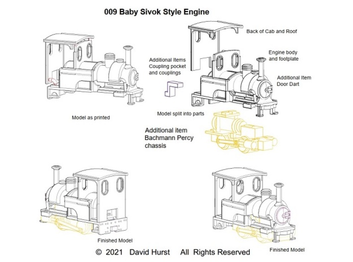 009 Baby Sivok Style Engine 3d printed 