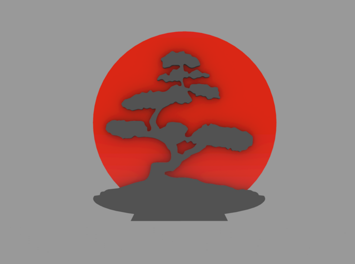 Cyber Samurai Bonsai Clan Asst Flat Symbols 3d printed 