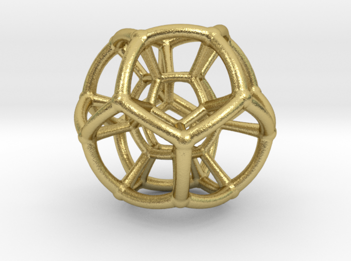 4d Hypersphere Bead - Abstract Math Art Pendant 3D 3d printed