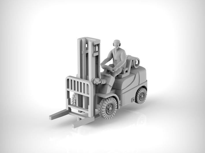 ForkLift 01. 1:87 Scale (HO) x 10 pack 3d printed