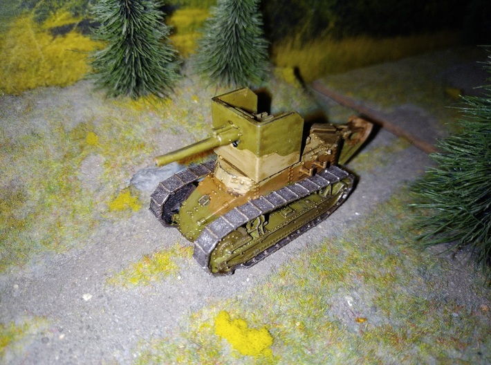 1/72nd scale Renault Ft antitank 3d printed Home printed version. Photo and painting by B-PLAN.