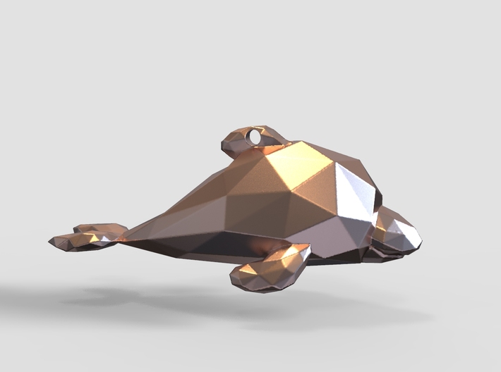 Dolphin - Ocean Charm Triangle 3D Pendant 3d printed 