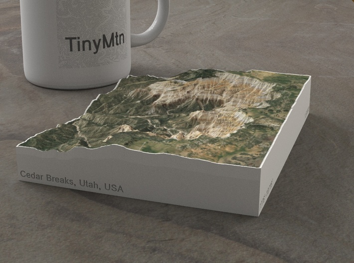 Cedar Breaks, Utah, USA, 1:50000 3d printed 