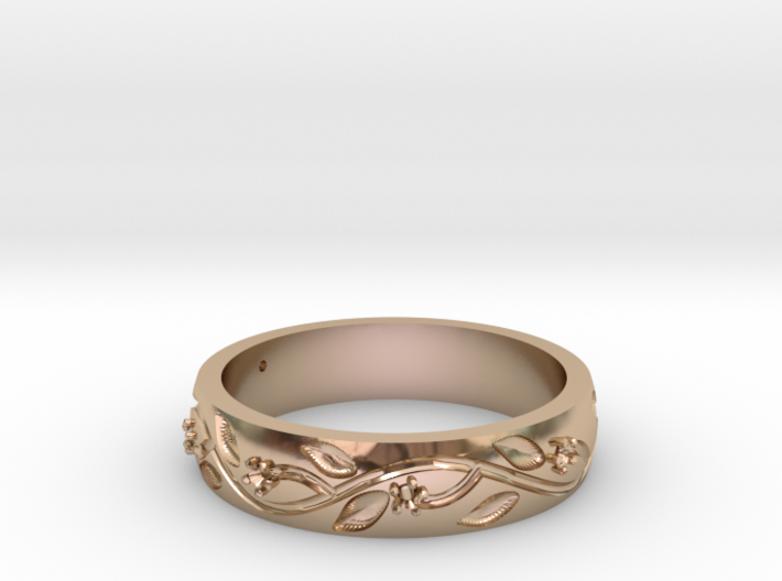 AB053 Floral Band 3d printed