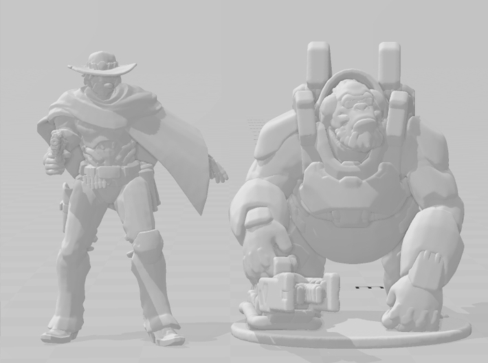 Overwatch Winston 1/60 miniature for games and rpg 3d printed 