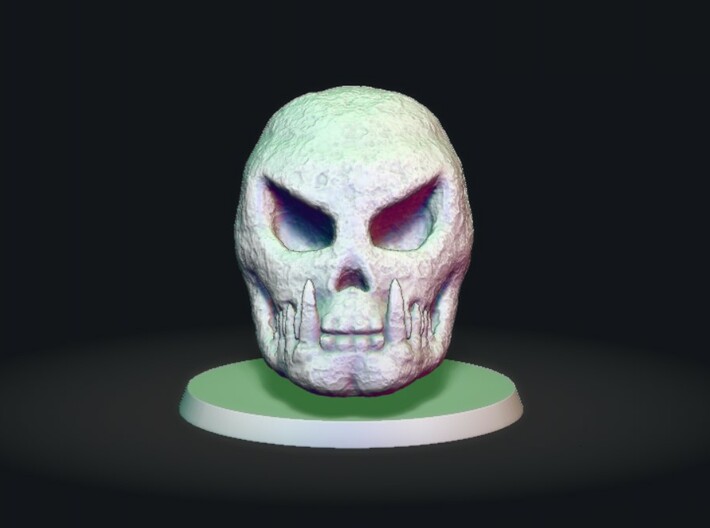 Fossilised Alien Skull 1 3d printed 