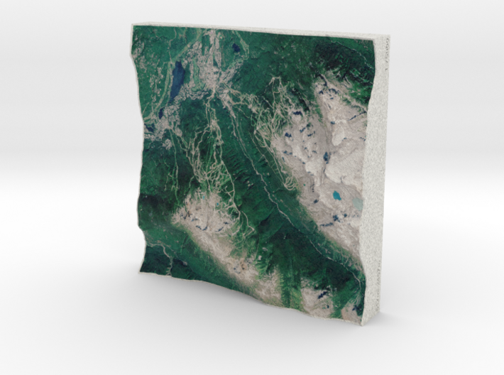 Whistler Blackcomb in Summer, BC, Canada, 1:75000 3d printed 