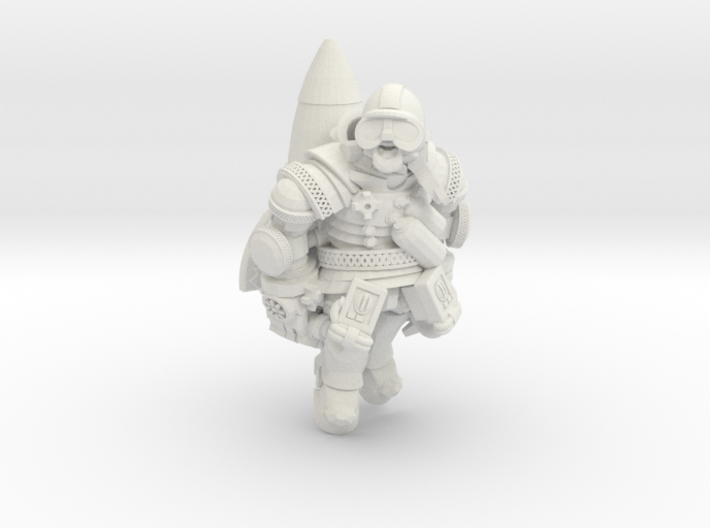 Space Dwarf Rocketeer 3d printed