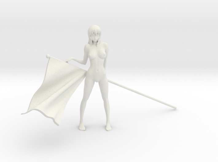 1/10 Race Queen with Flag Pose #5 3d printed