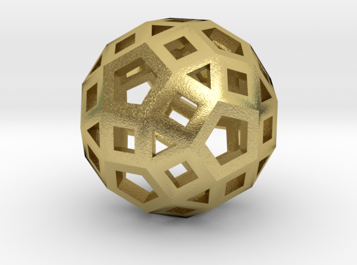Rhombicosidodecahedron 3d printed