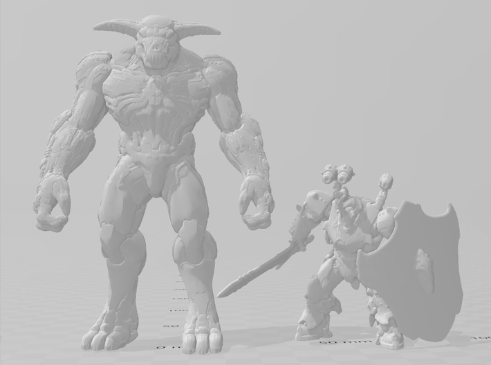 Doom Eternal Dark Lord Armor miniature games model 3d printed 