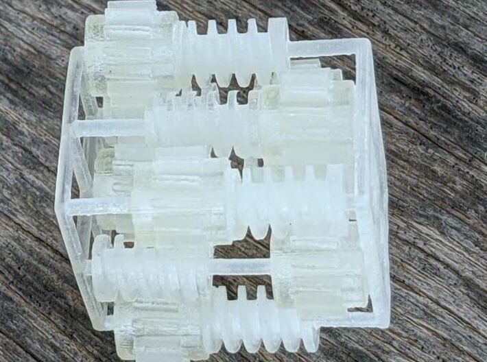 Tyco US-1 Trucking Gears (9 sets) 3d printed Sample print in Smoothest Fine Detail Plastic