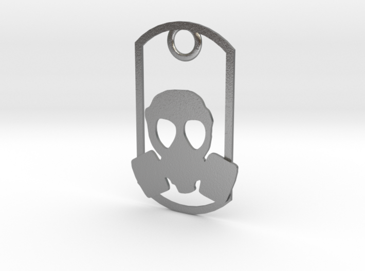 Gas Mask dog tag 3d printed