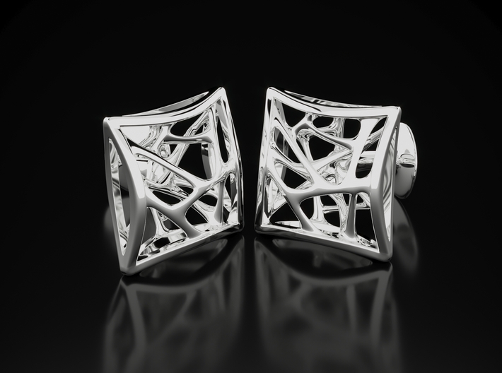 Malenko Jewelry Silver Cuff Links 3d printed 