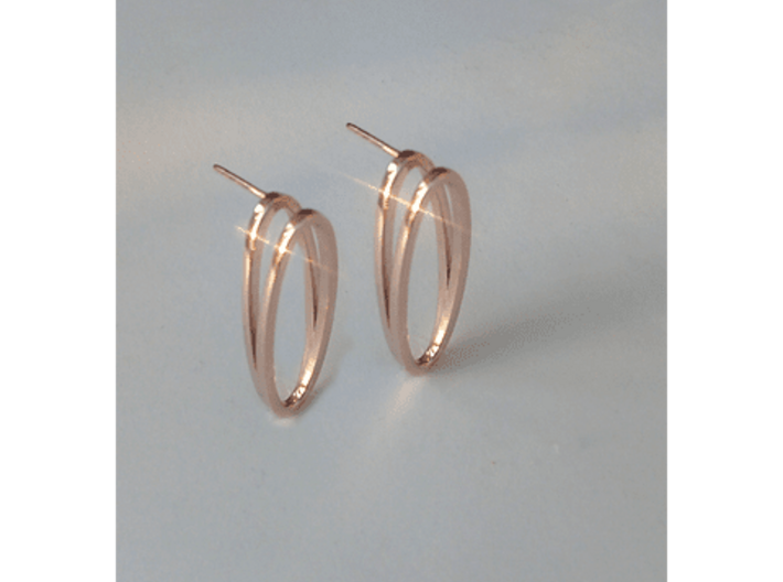 Earrings Hoola Hoop 03 3d printed 