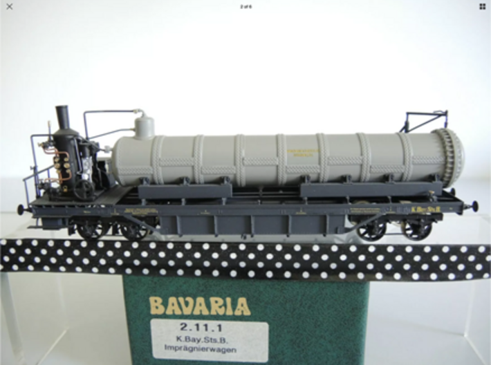 Tie Oil Saturating Wagon Frame - HO Scale–American 3d printed 