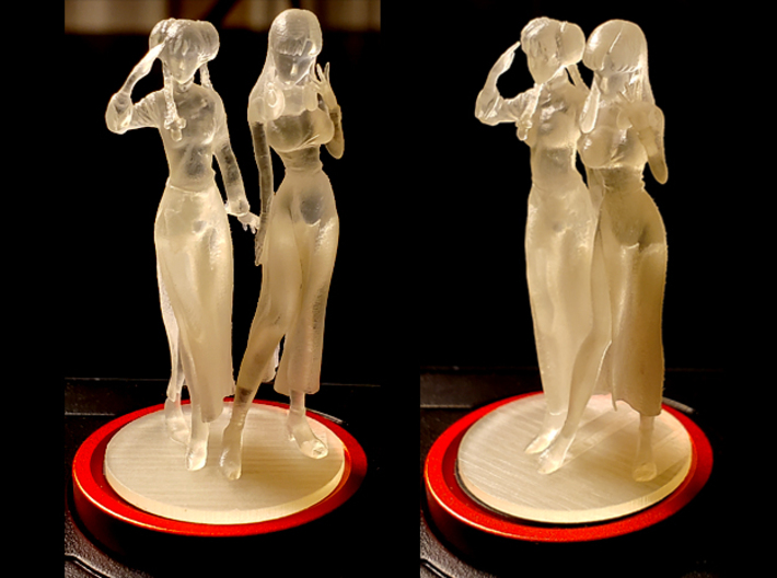 1/48 Macross Minmay and Misa in Chinese Dresses 3d printed 