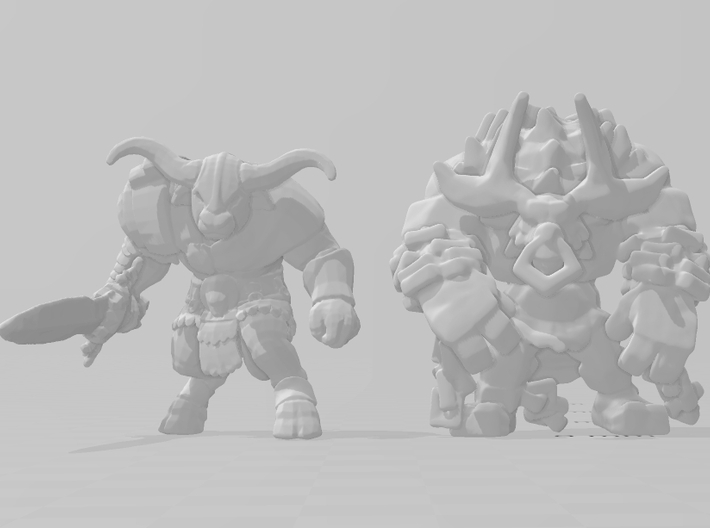 Chained Minotaur miniature model fantasy games dnd 3d printed 