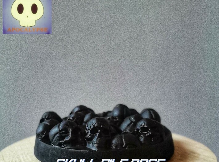 Skull Pile Base (32mm round) 3d printed 