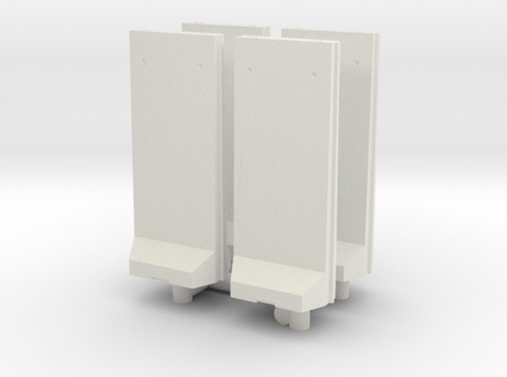 Concrete T-Wall (x4) 1/100 3d printed