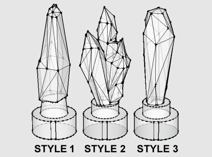 SK-IG static set of 3 Kyber Crystals 3d printed