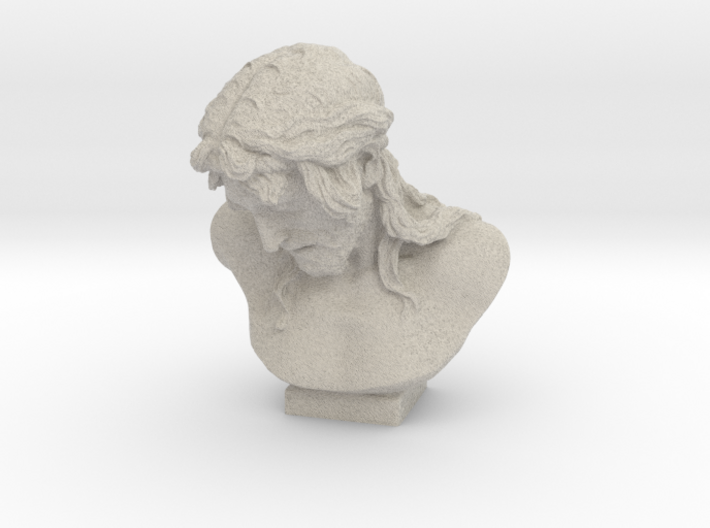 Donatello's Christ on Crucifix Bust - 4&quot; tall 3d printed